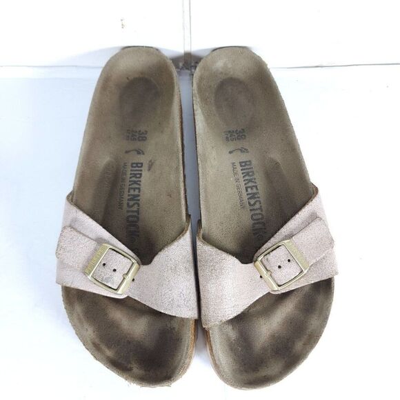 Birkenstock Women's Madrid EU 38 US 7 Light Pink Birko-Flor Slide Sandals Shoes - Picture 13 of 14